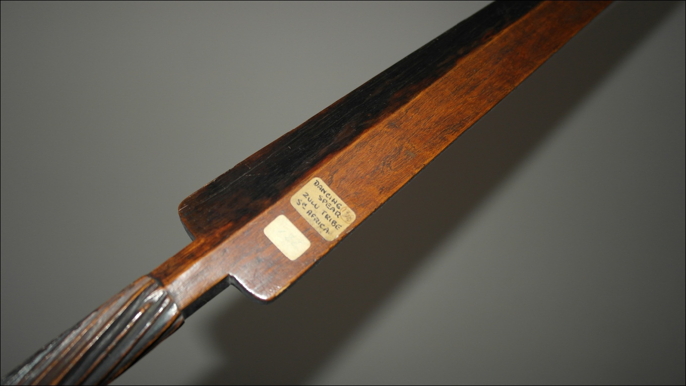 19th century African Nguni (Zulu) ceremonial dance staff, Zulu antique, 19th century African zulu ceremonial spear