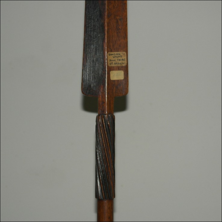 19th century African Nguni (Zulu) ceremonial dance staff, Zulu antique, 19th century African zulu ceremonial spear